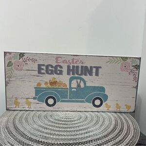 Easter Egg Hunt Wooden Sign NWT